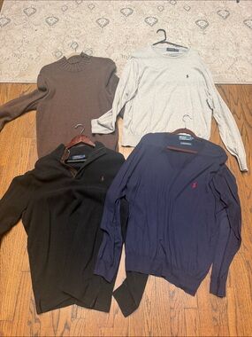 Polo by Ralph Lauren Men’s Sweater - Navy, Black, Brown, Light Gray